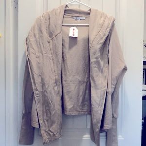 Soft young fabulous & broke asymmetrical light brown jacket